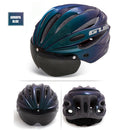 Cycling Helmet Women Men Adjustable Ultralight Bicycle Helmet Goggle Blue EPS+PC