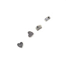 100pcs Alloy Heart Shape Spacer Beads DIY Jewelry Making Charms Accessories