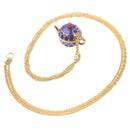 Hand Painted Teapot Pendant Long Chain Choker Enamel Necklace Fashion Jewel