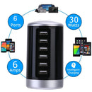 Universal 6-Port USB Charging Dock Station Stand Smart Quick Charger (US)
