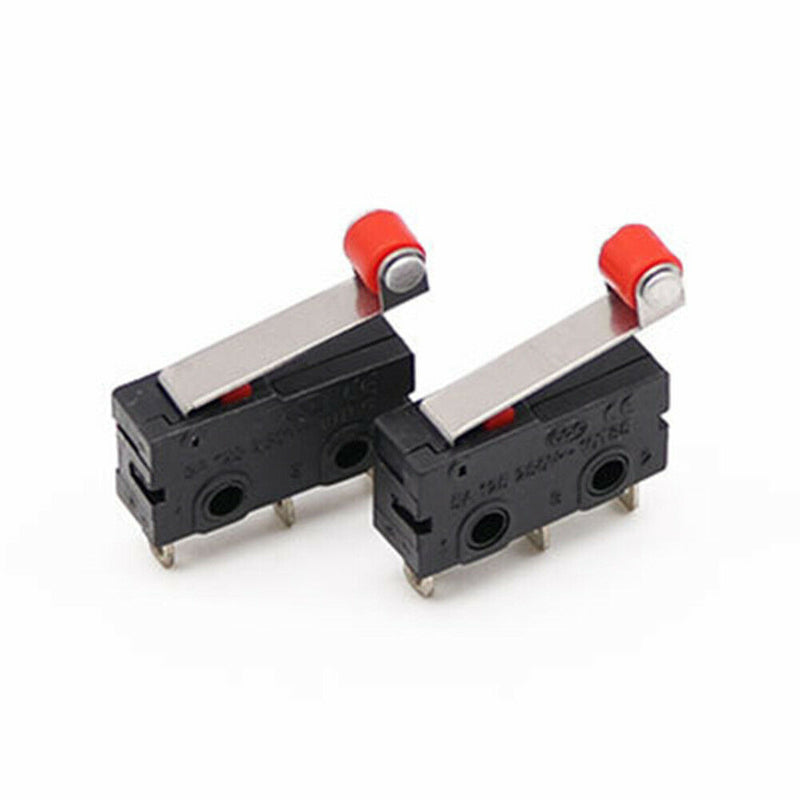 10pcs Mini Micro Limit Switch Lever Arm SPDT Snap Action Momentary Roller