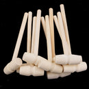 10 Pieces Mini Wooden Hammer Wood Mallets for Seafood Lobster Crab Shell Leather