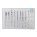 Electric Nail Art Drill Bit Set 3/32'' Manicure DIY File Head Cleaning Brush