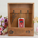 Retro Wall Mounted Key Holder House Hooks Box Wooden Case Storage Cabinet Ra Ew