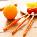5X(6PCS Easy Orange Citrus Peeler in Bright Orange Color Kitchen Tool K5S3)