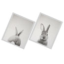 2-Pack Art Oil Painting Print Canvas Picture Rabbit Home Wall Decor 30x40cm