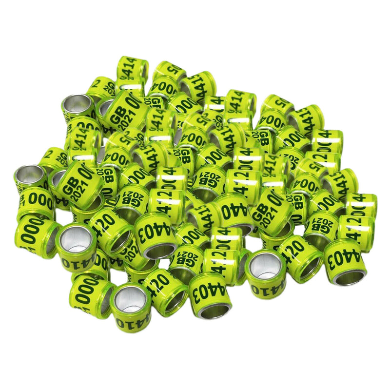 Set of 200 2021 Aluminium Bird Dove Racing Pigeon Foot Rings Bands 8mm