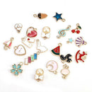 20x Enamel Mixed Random Send Alloy Pendant Charms Jewelry DIY Accessories Set