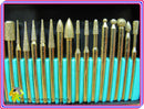 30 pcs THK TITANIUM coated Diamond rotary burr burrs points die grinder (TYPE 3)