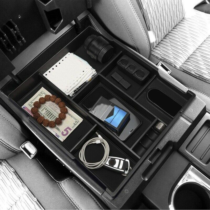 Center Console Organizer Insert Tray Armrest Box Secondary Storage Box for  P2T4