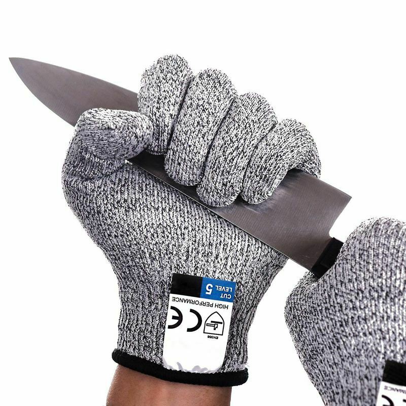 1 Set Of 5 Cut-Proof Wire Gloves Kitchen Woodworking Glass Cut-Proof Stab-R Y4F6