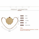 Beach Straw Bags Retro Rattan Hand Bag Cross Body Bohemia Small Round Bag W