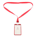 Vertical ID Badge Holder, Card Holder, Heavy Duty Aluminum Alloy Red