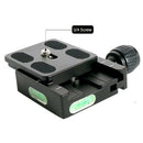 QR-50 Quick Release Plate + QR Clamp Built-in Bubble Spirit Level 1/4'' Screw