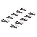10x Metal Ring Style Mini 9mm Lavalier Lapel Collar Clip Microphone Holder