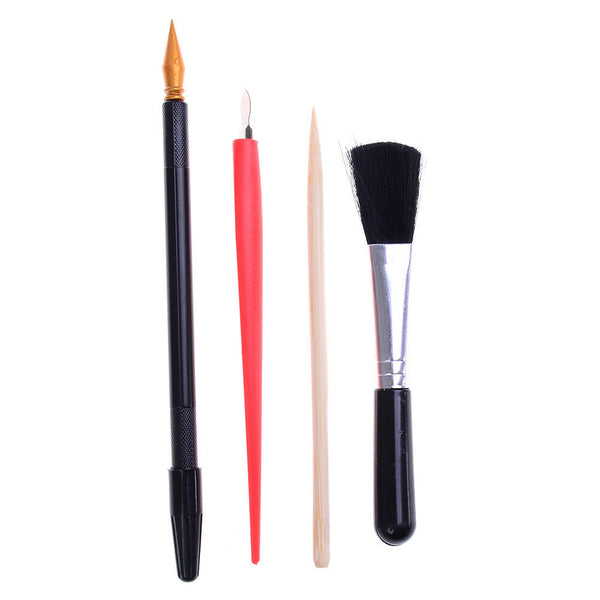 4Pcs Painting Drawing Arts Set Stick Scraper Pen Brush Art Paper DIY Tools ME