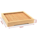 12X Natural Bamboo Teacup Square Saucer Tea Cup Hand Tray Craft Pad Mat 100 B9L1