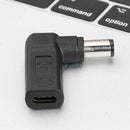 90 Degree USB-C Type-C Female to 7.4x5.0mm DC Male Plug Adapter for DELL