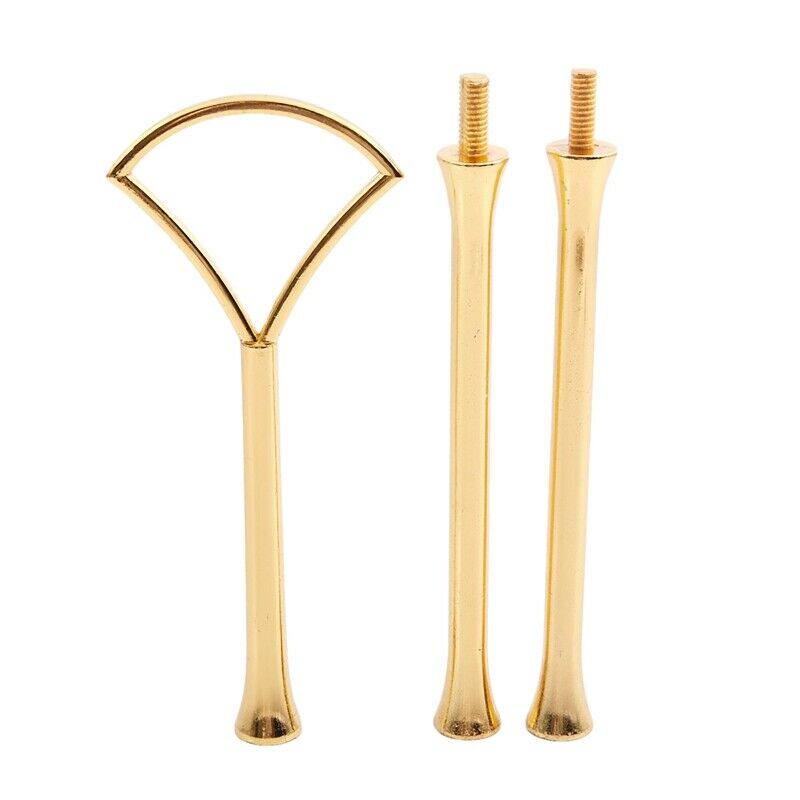 1 set 2 3 Tier Cake Plate Stand Heavy Metal Center Handle Fitting Hardware
