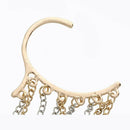 Metal Cross Long Tassel Non-pierced Ear Cuff Earring Women Hot