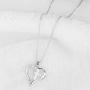 Fashion Charm Heart Cross Pendant Crystal Rhinestone Necklace Jewelry Gift