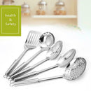 6pcs Stainless Steel Kitchenware Non-Stick Spoon Shovel Spatula Spoon H9O0