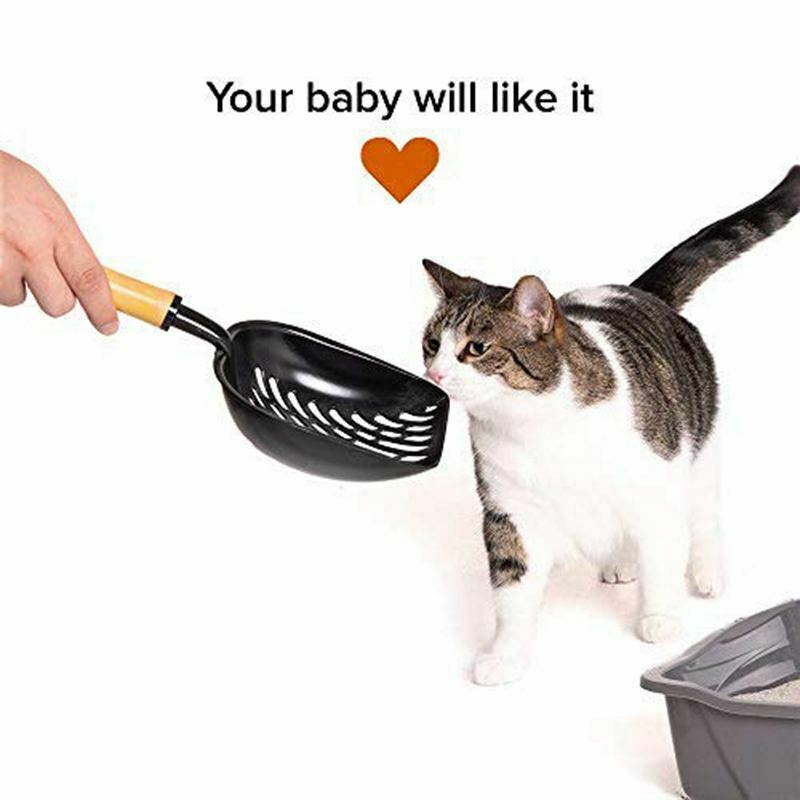 Cat Litter Scoop With Flexible Long Handle,Deep Shovel Sifter Durable Solid V6M6