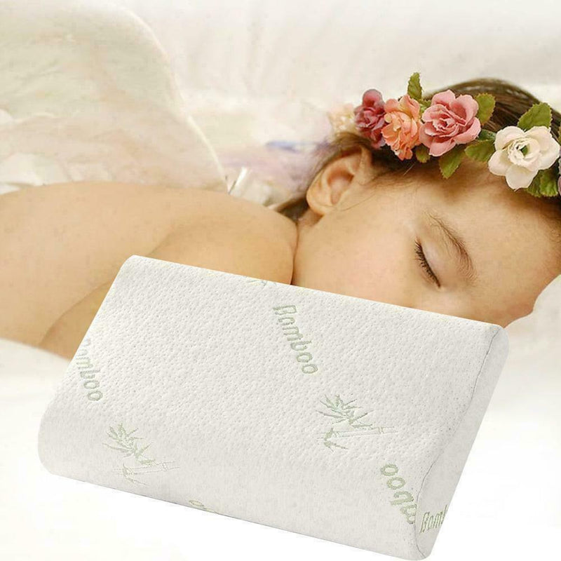 Home Bed Pillow Head Neck Support Bamboo Contour Memory Foam Pillows A6S6