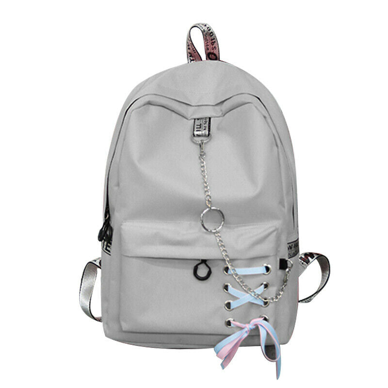Fashion big capacity shopping bag laptop backpack rucksack canvas bags stud A8Z7