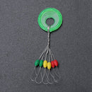 600 Pcs/100 Groups Fishing Bobber Stopper 6 In 1 Colorful Rubber Oval Float Q6A9