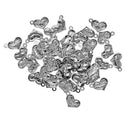 50pcs Pendant Trays Cabochon Base Setting DIY Jewelry Findings Love Heart