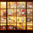 4pcs Christmas Window Glass Stickers Santa Claus Snowflake Decals Decor A