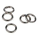 10 Pack Keychain Round Shape Zinc Alloy Snap Hook Holder for Camping Hiking,