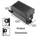 Universal 12V Car Marine 6-Way Relay+ 6-Slot Blade Fuse Holder Box Block
