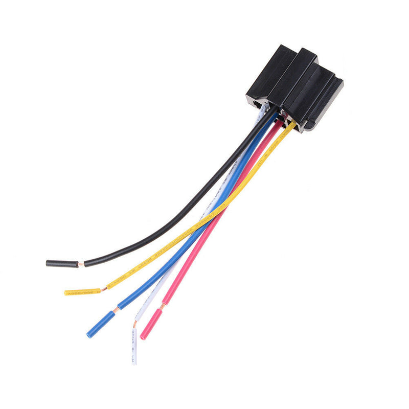 1Pcs 5 Pin Cable Relay Socket Harness Connector DC 12V for Car  Gn