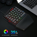 K99 USB Wired One Handed Gaming Keyboard RGB Backlit Keypad for PUBG Mobile