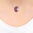 Crystal Ball Pendant Necklace Fashion Rhinestone Choker Jewelry (Purple) A
