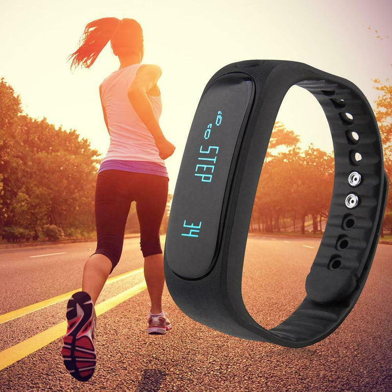 E02 Bluetooth Sports Smart Bracelet Wrist Band black A
