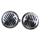 1Pair Chrome Disc Type Hi Tone Low Tone Horn Set 415/350 Hz 118Db
