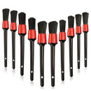 10 Pieces Interior Brushes Boar Hair Plastic Handle Automotive Detail Brush