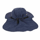 Outdoor Fishing Hiking Boonie Snap Hat Brim Ear Neck Cover Sun Flap Cap Blu M5Y1