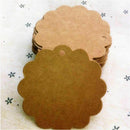 50Pcs Flower KRAFT TAG Swing Paper Blank Brown PartyAccessories Tools Gift
