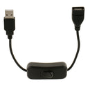USB A Male to Female Cable with ON / OFF Switch Toggle Power Control for