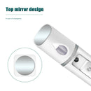 L2 Mini Nano Facial Mister with Top Mirror Handy Cool Mist Sprayer (White)
