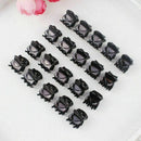 Girl's Fashion Black Plastic Mini Hairpin 6 Claws Hair Clip Clamp For Ladie I9O8
