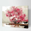 Cherry Tree Blossoms Painting By Number Kit Landscape Home Decor DIY Gifts
