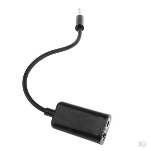 2pcs 3.5mm Audio Splitter Connector 4 Pole TRRS Male to TRRS Female Port