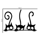 Lovely Three Black Cat DIY Wall Stickers Animal Room Decoration personality M9P2