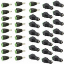 40Pcs Power Cable Female & Male Plug Connector DC 5.5mm x 2.1mm For CCTV Camera