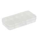 Clear Plastic Fishing Lure Bait Box Fishing Beads Snaps Jigs Container Case